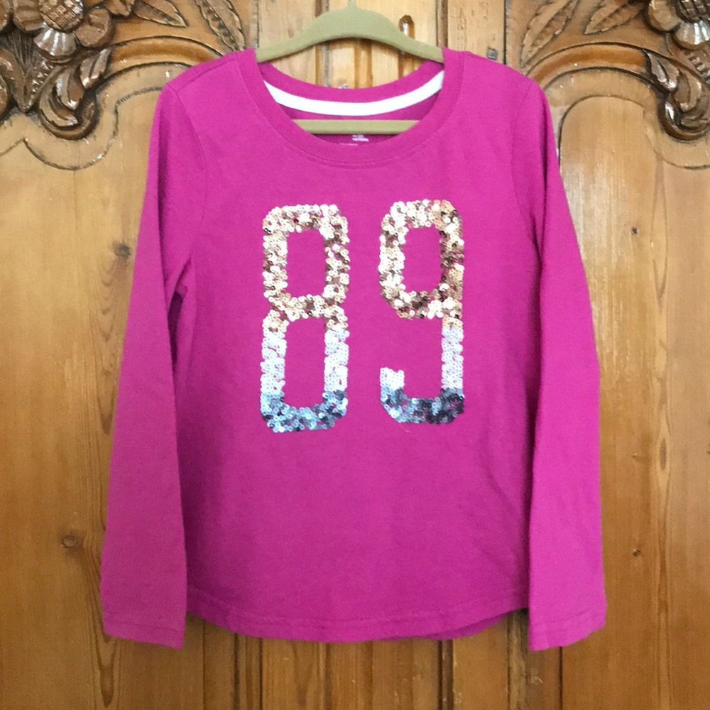 Gap Kids Sequin Embellished Ling Sleeved Tee
